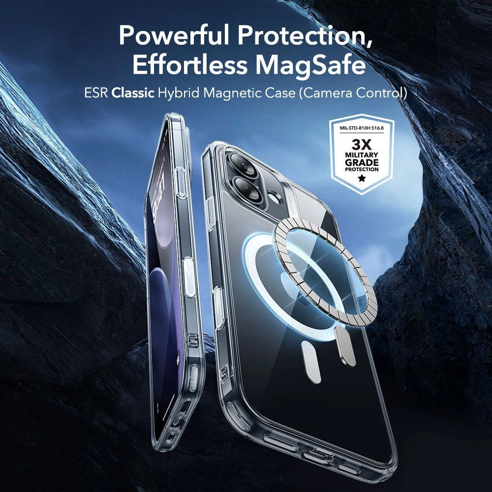 MagSafe hoes voor Apple iPhone 17, ESR, Classic Hybrid met schermbeschermer, Transparant