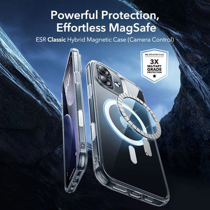 MagSafe hoes voor Apple iPhone 17, ESR, Classic Hybrid met schermbeschermer, Transparant