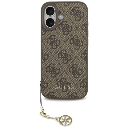 MagSafe hoesje voor Apple iPhone 17, Guess, 4G Charm Cradle, Bruin