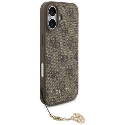 MagSafe hoesje voor Apple iPhone 17, Guess, 4G Charm Cradle, Bruin