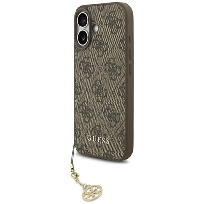 MagSafe hoesje voor Apple iPhone 17, Guess, 4G Charm Cradle, Bruin