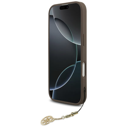 MagSafe hoesje voor Apple iPhone 17, Guess, 4G Charm Cradle, Bruin