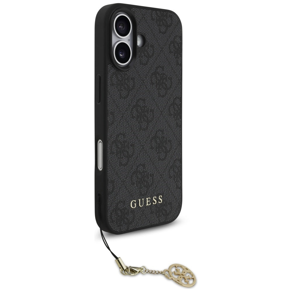 MagSafe hoesje voor Apple iPhone 17, Guess, 4G Charm Cradle, Zwart