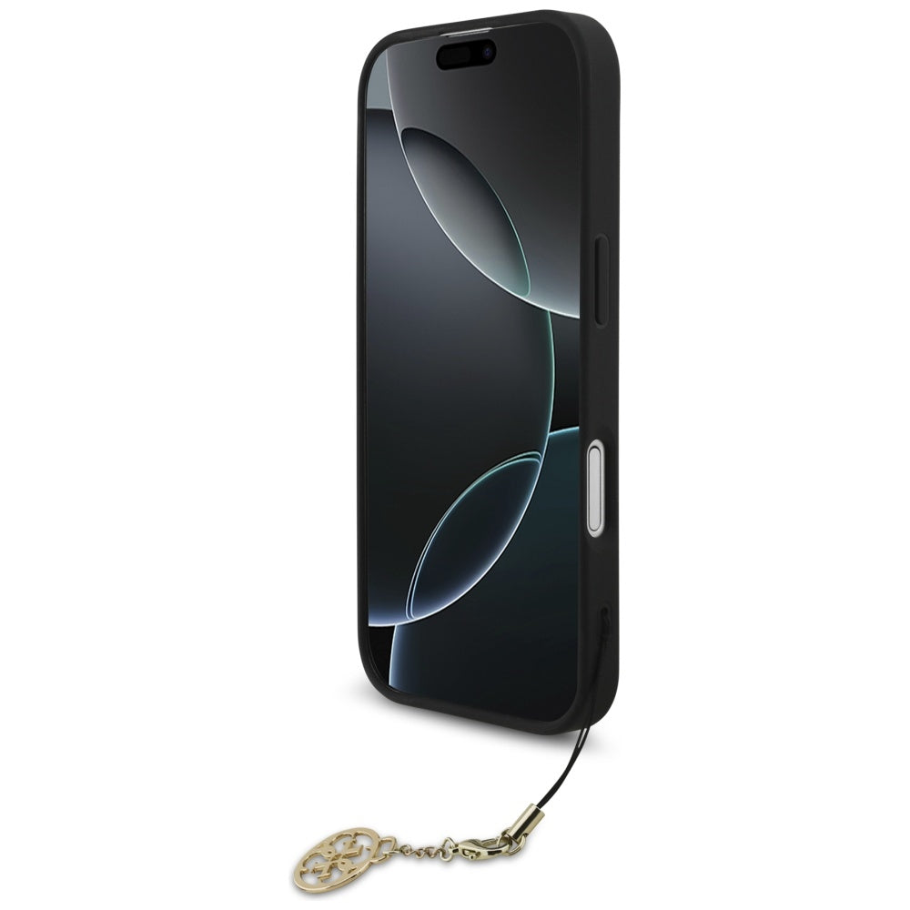 MagSafe hoesje voor Apple iPhone 17, Guess, 4G Charm Cradle, Zwart