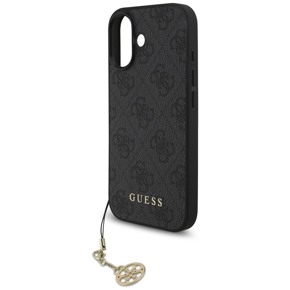 MagSafe hoesje voor Apple iPhone 17, Guess, 4G Charm Cradle, Zwart