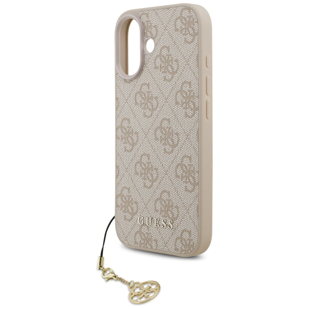 MagSafe hoesje voor Apple iPhone 17, Guess, 4G Charm Cradle, Roze