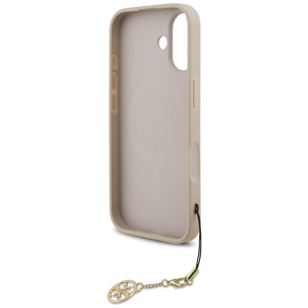 MagSafe hoesje voor Apple iPhone 17, Guess, 4G Charm Cradle, Roze
