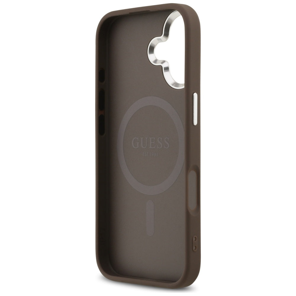 MagSafe hoesje voor Apple iPhone 17, Guess, 4G Classic Logo, Bruin