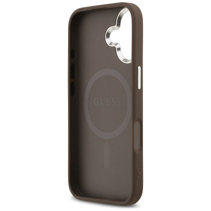 MagSafe hoesje voor Apple iPhone 17, Guess, 4G Classic Logo, Bruin