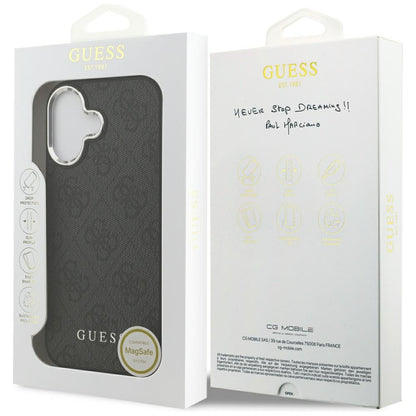 MagSafe hoesje voor Apple iPhone 17, Guess, 4G Classic Logo, Zwart