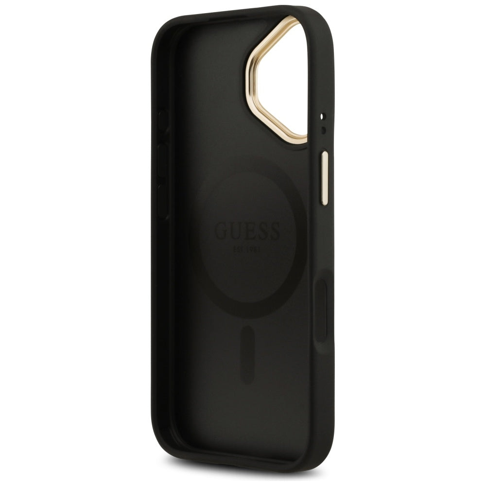 MagSafe hoesje voor Apple iPhone 17, Guess, 4G Classic, Zwart