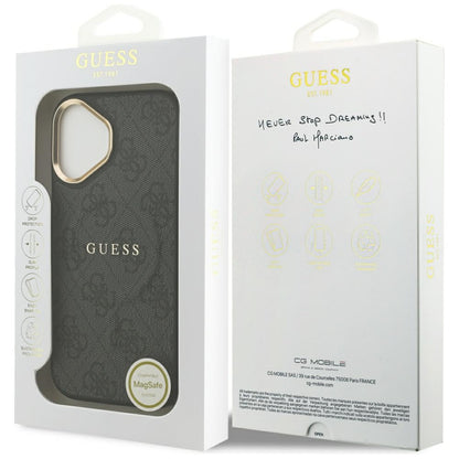 MagSafe hoesje voor Apple iPhone 17, Guess, 4G Classic, Zwart