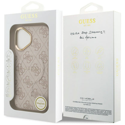 MagSafe hoesje voor Apple iPhone 17, Guess, 4G Classic, Roze