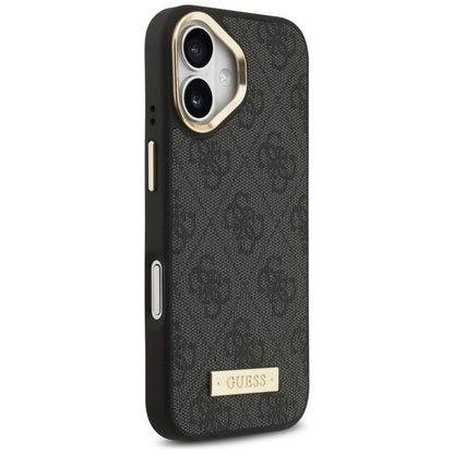 MagSafe-hoesje voor Apple iPhone 17, Guess, 4G Logo Plate, Zwart