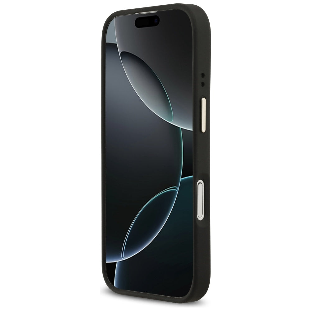 MagSafe-hoesje voor Apple iPhone 17, Guess, 4G Logo Plate, Zwart