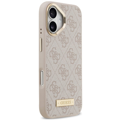 MagSafe hoesje voor Apple iPhone 17, Guess, 4G Logo Plate, Roze