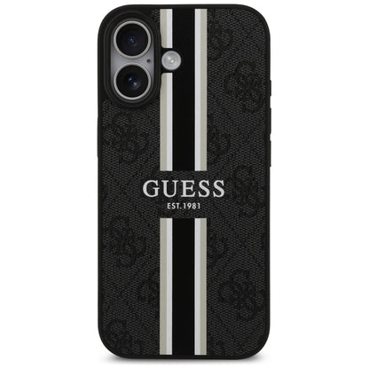 MagSafe hoesje voor Apple iPhone 17, Guess, 4G Printed Stripes, Zwart