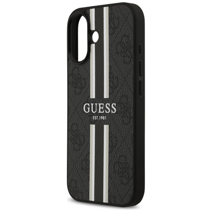 MagSafe hoesje voor Apple iPhone 17, Guess, 4G Printed Stripes, Zwart