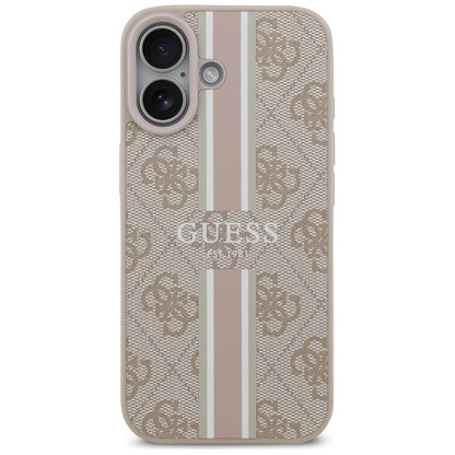 MagSafe hoesje voor Apple iPhone 17, Guess, 4G Printed Stripes, Roze