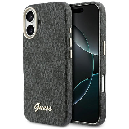 MagSafe hoesje voor Apple iPhone 17, Guess, 4G Script Logo, Zwart