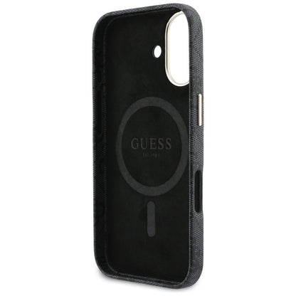 MagSafe hoesje voor Apple iPhone 17, Guess, 4G Script Logo, Zwart