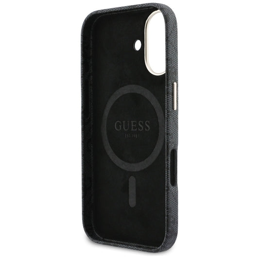 MagSafe hoesje voor Apple iPhone 17, Guess, 4G Script Logo, Zwart