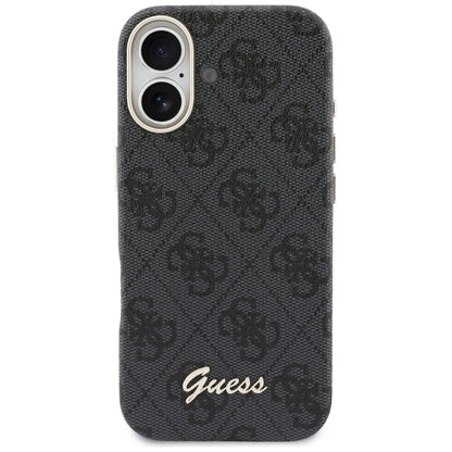 MagSafe hoesje voor Apple iPhone 17, Guess, 4G Script Logo, Zwart