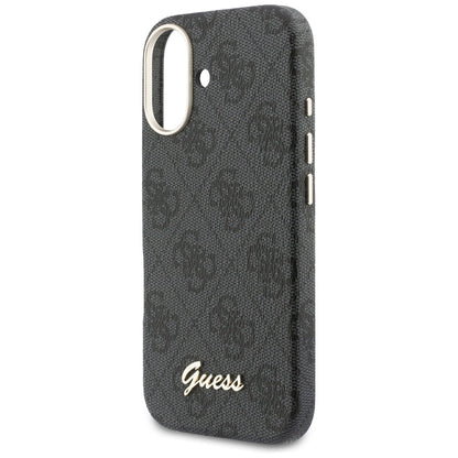 MagSafe hoesje voor Apple iPhone 17, Guess, 4G Script Logo, Zwart