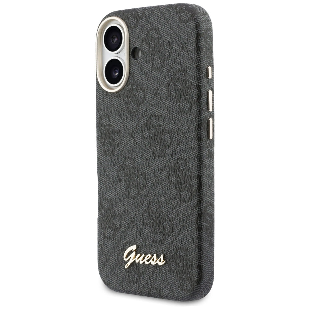 MagSafe hoesje voor Apple iPhone 17, Guess, 4G Script Logo, Zwart