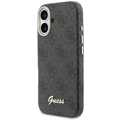 MagSafe hoesje voor Apple iPhone 17, Guess, 4G Script Logo, Zwart