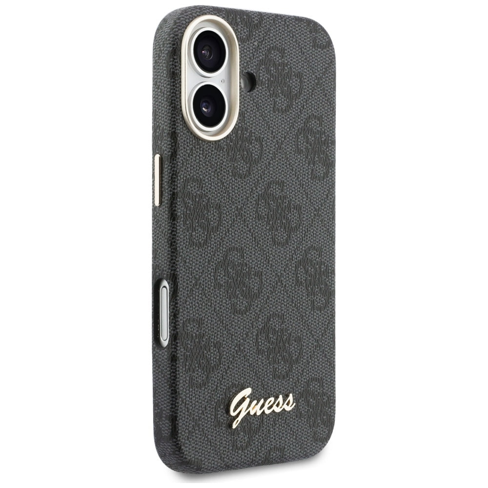 MagSafe hoesje voor Apple iPhone 17, Guess, 4G Script Logo, Zwart