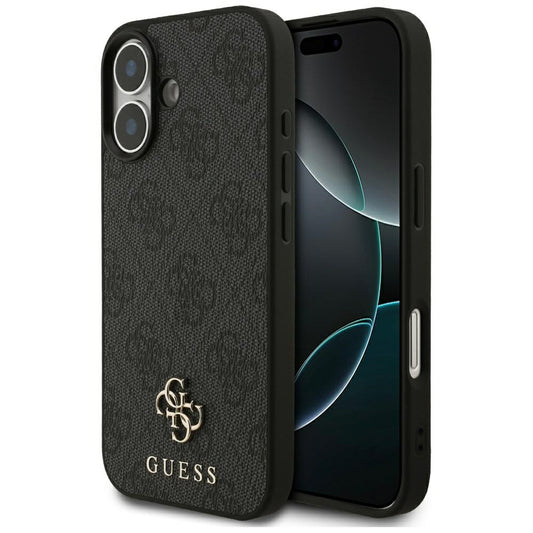 MagSafe hoesje voor Apple iPhone 17, Guess, 4G Small en Classic Logo, Zwart