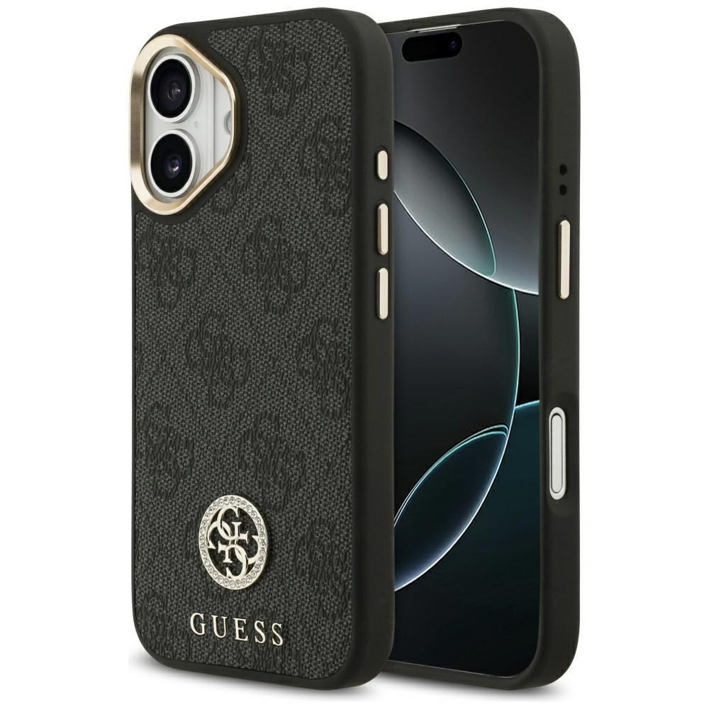 MagSafe hoesje voor Apple iPhone 17, Guess, 4G Strass Logo, Zwart