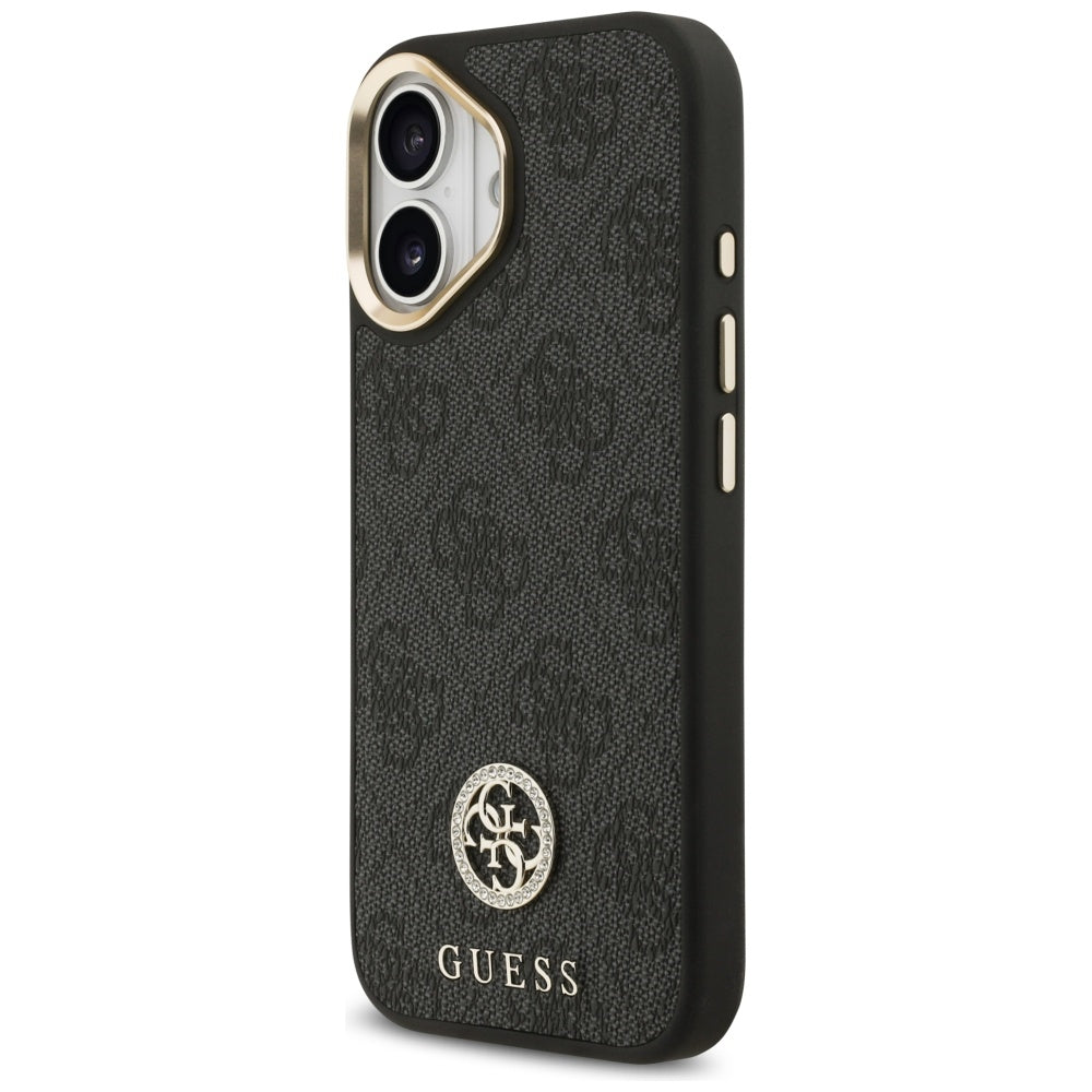 MagSafe hoesje voor Apple iPhone 17, Guess, 4G Strass Logo, Zwart