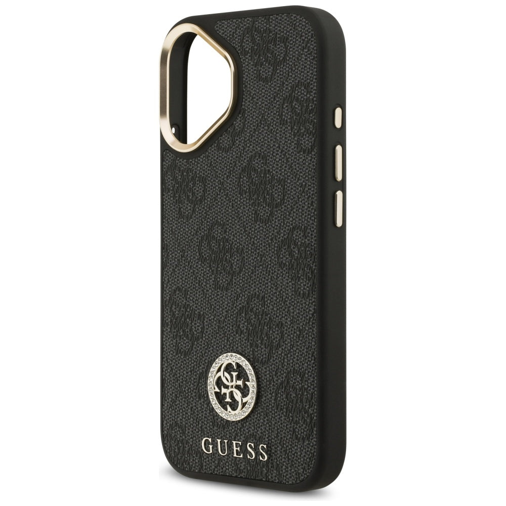 MagSafe hoesje voor Apple iPhone 17, Guess, 4G Strass Logo, Zwart