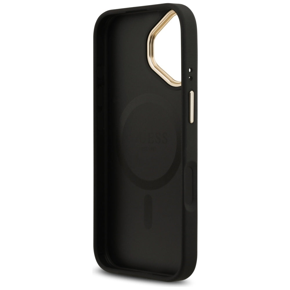 MagSafe hoesje voor Apple iPhone 17, Guess, 4G Strass Logo, Zwart