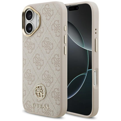 MagSafe hoesje voor Apple iPhone 17, Guess, 4G Strass Logo, Roze