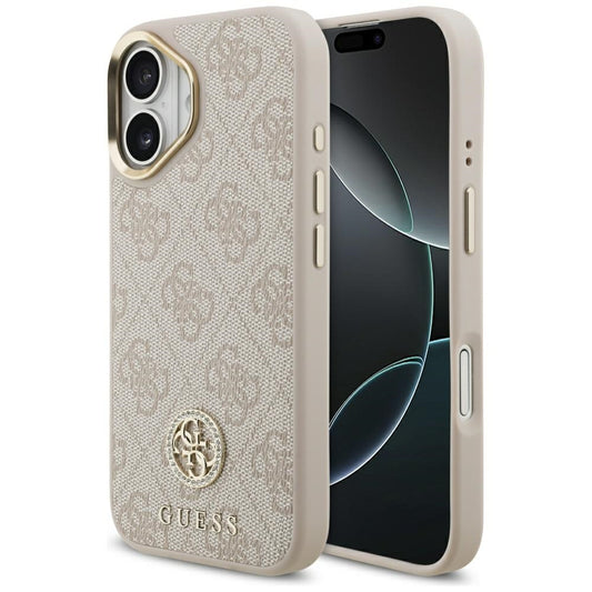 MagSafe hoesje voor Apple iPhone 17, Guess, 4G Strass Logo, Roze