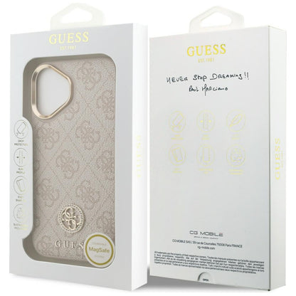 MagSafe hoesje voor Apple iPhone 17, Guess, 4G Strass Logo, Roze