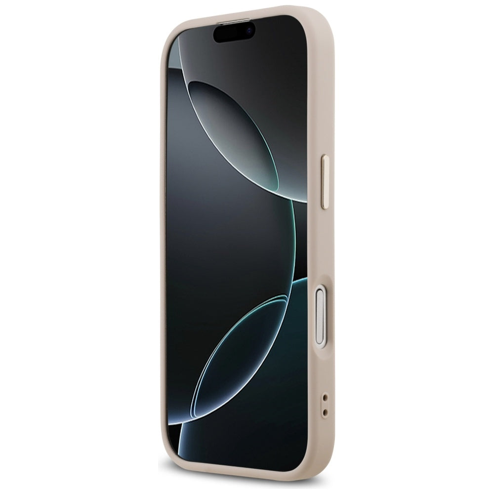 MagSafe hoesje voor Apple iPhone 17, Guess, 4G Triangle Logo, Goudroze