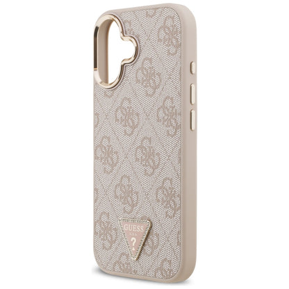 MagSafe hoesje voor Apple iPhone 17, Guess, 4G Triangle Logo, Goudroze