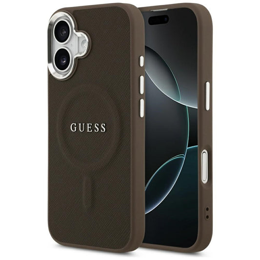 MagSafe hoesje voor Apple iPhone 17, Guess, Classic Logo, Bruin