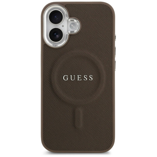 MagSafe hoesje voor Apple iPhone 17, Guess, Classic Logo, Bruin