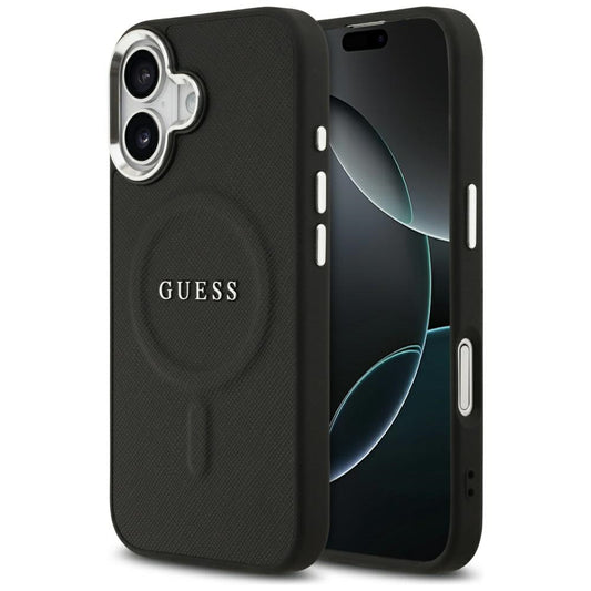 MagSafe hoesje voor Apple iPhone 17, Guess, Classic Logo, Zwart