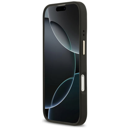 MagSafe hoesje voor Apple iPhone 17, Guess, Grained Strass Logo, Zwart