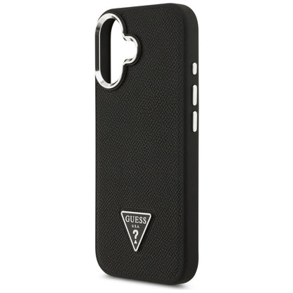 MagSafe hoes voor Apple iPhone 17, Guess, Grained Triangle Logo, Zwart