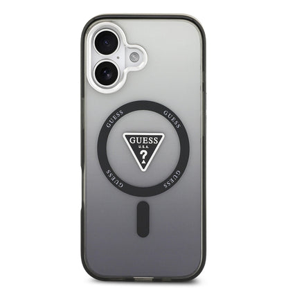 MagSafe hoesje voor Apple iPhone 17, Guess, IML Gradient Triangle Logo, Zwart