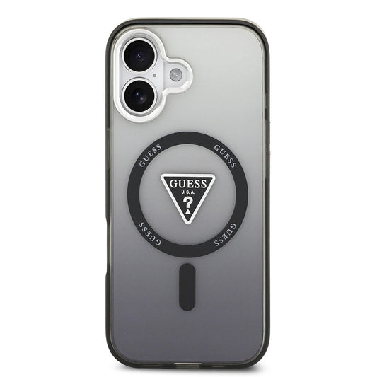 MagSafe hoesje voor Apple iPhone 17, Guess, IML Gradient Triangle Logo, Zwart
