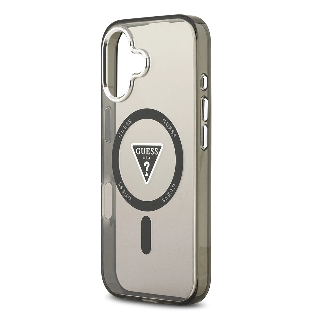 MagSafe hoesje voor Apple iPhone 17, Guess, IML Gradient Triangle Logo, Zwart