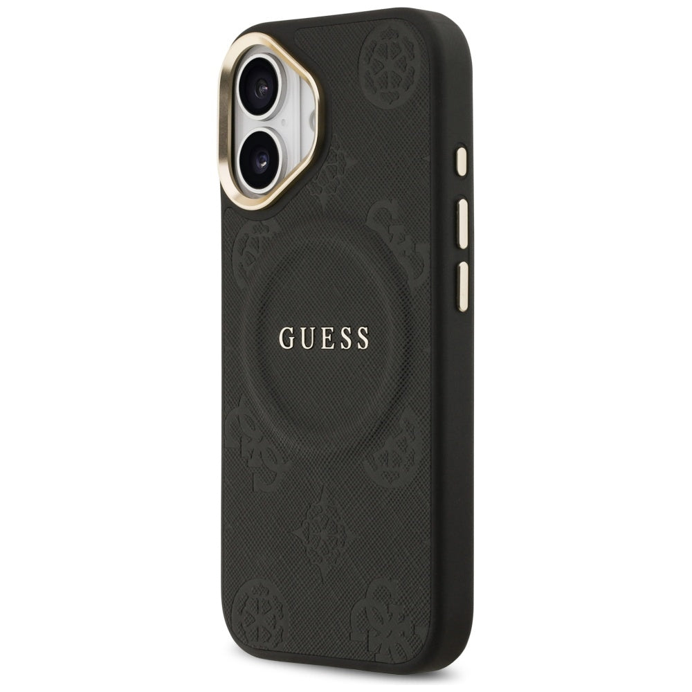 MagSafe hoesje voor Apple iPhone 17, Guess, Peony Hot Stamp, Zwart